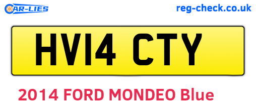 HV14CTY are the vehicle registration plates.