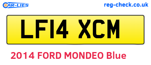 LF14XCM are the vehicle registration plates.