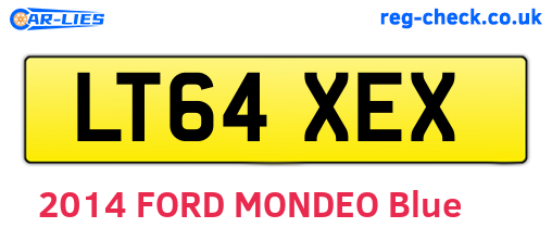 LT64XEX are the vehicle registration plates.