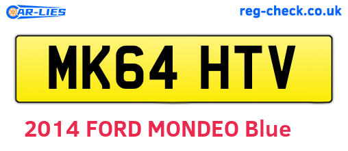 MK64HTV are the vehicle registration plates.