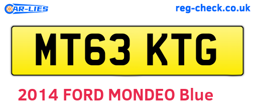 MT63KTG are the vehicle registration plates.