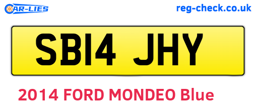 SB14JHY are the vehicle registration plates.