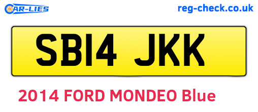 SB14JKK are the vehicle registration plates.