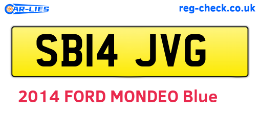 SB14JVG are the vehicle registration plates.