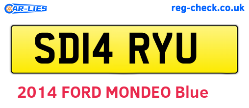 SD14RYU are the vehicle registration plates.