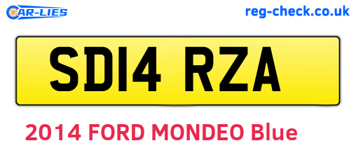 SD14RZA are the vehicle registration plates.