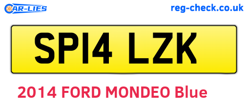 SP14LZK are the vehicle registration plates.