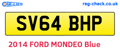 SV64BHP are the vehicle registration plates.