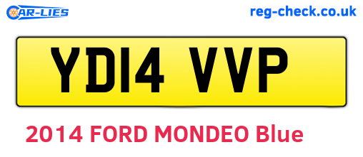 YD14VVP are the vehicle registration plates.