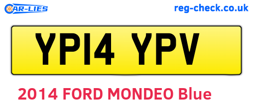 YP14YPV are the vehicle registration plates.
