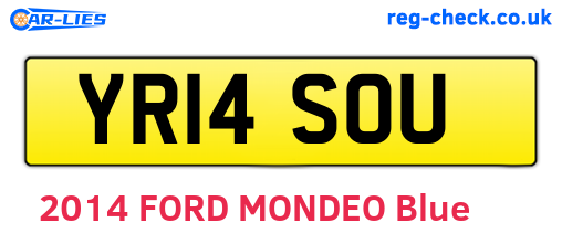 YR14SOU are the vehicle registration plates.