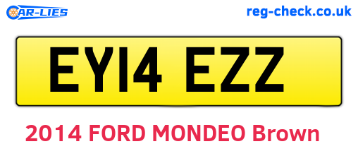EY14EZZ are the vehicle registration plates.