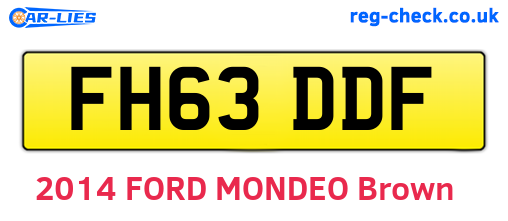 FH63DDF are the vehicle registration plates.