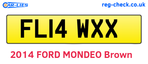 FL14WXX are the vehicle registration plates.