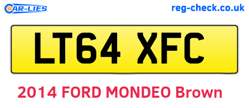 LT64XFC are the vehicle registration plates.