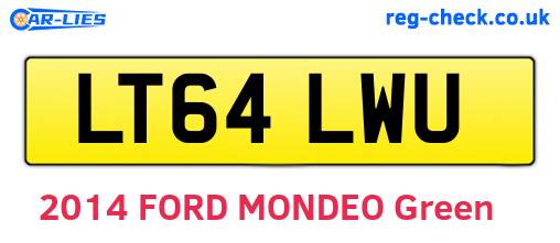 LT64LWU are the vehicle registration plates.