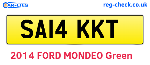SA14KKT are the vehicle registration plates.