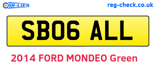 SB06ALL are the vehicle registration plates.