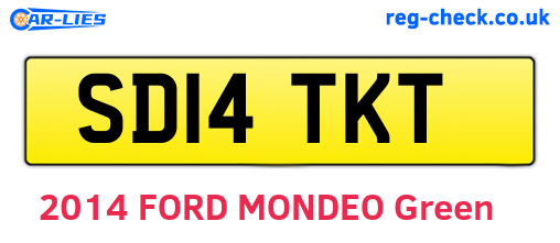 SD14TKT are the vehicle registration plates.