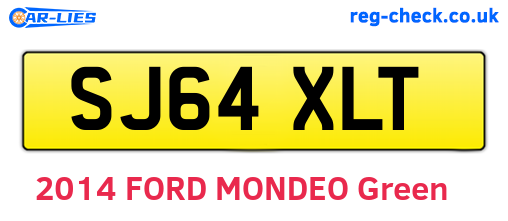 SJ64XLT are the vehicle registration plates.
