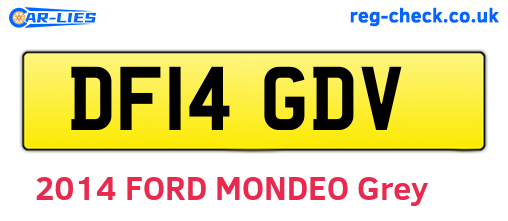 DF14GDV are the vehicle registration plates.