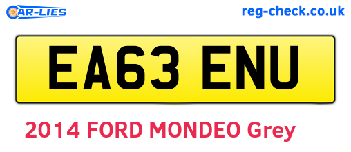 EA63ENU are the vehicle registration plates.