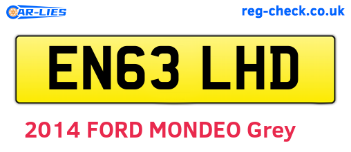 EN63LHD are the vehicle registration plates.