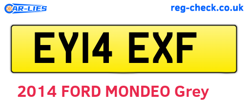 EY14EXF are the vehicle registration plates.