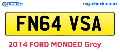 FN64VSA are the vehicle registration plates.