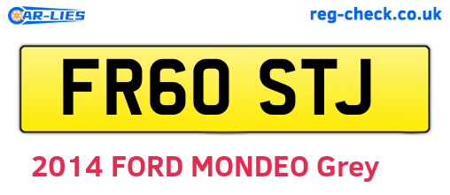 FR60STJ are the vehicle registration plates.