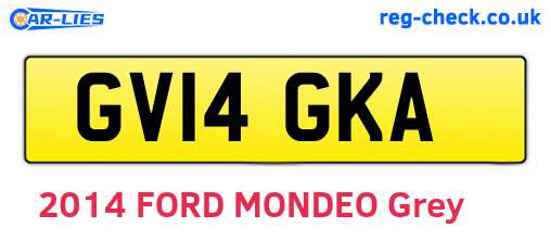 GV14GKA are the vehicle registration plates.
