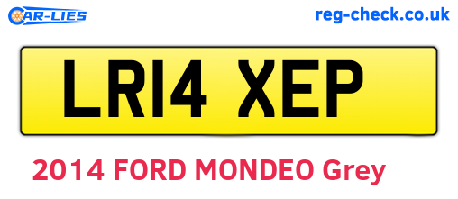 LR14XEP are the vehicle registration plates.