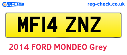 MF14ZNZ are the vehicle registration plates.