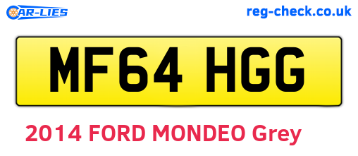 MF64HGG are the vehicle registration plates.