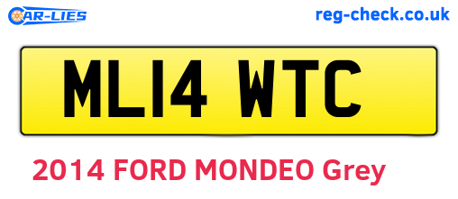 ML14WTC are the vehicle registration plates.