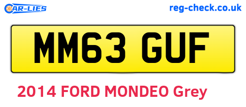 MM63GUF are the vehicle registration plates.