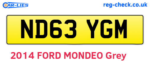 ND63YGM are the vehicle registration plates.
