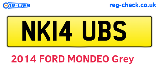 NK14UBS are the vehicle registration plates.