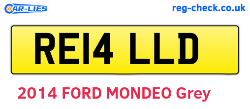 RE14LLD are the vehicle registration plates.