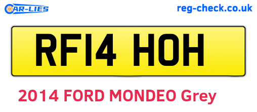 RF14HOH are the vehicle registration plates.