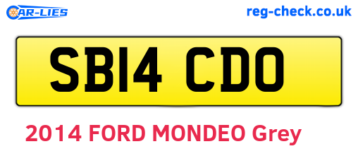 SB14CDO are the vehicle registration plates.