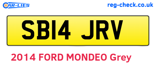 SB14JRV are the vehicle registration plates.