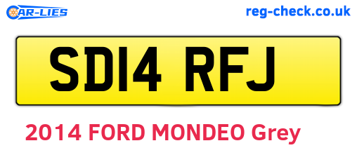 SD14RFJ are the vehicle registration plates.
