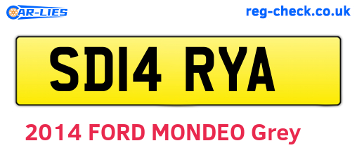 SD14RYA are the vehicle registration plates.