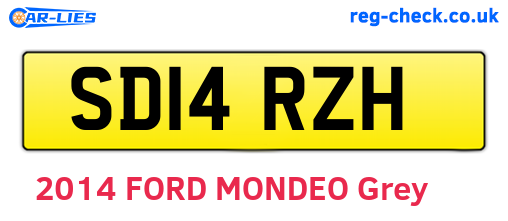 SD14RZH are the vehicle registration plates.