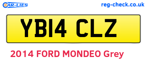 YB14CLZ are the vehicle registration plates.