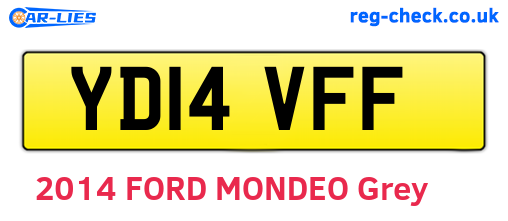 YD14VFF are the vehicle registration plates.