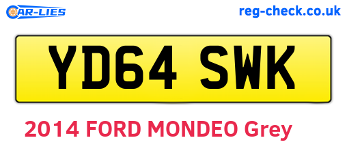 YD64SWK are the vehicle registration plates.