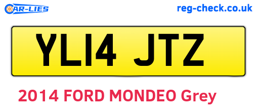 YL14JTZ are the vehicle registration plates.