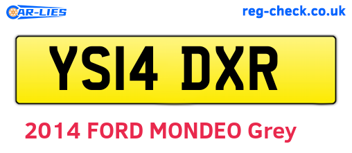 YS14DXR are the vehicle registration plates.